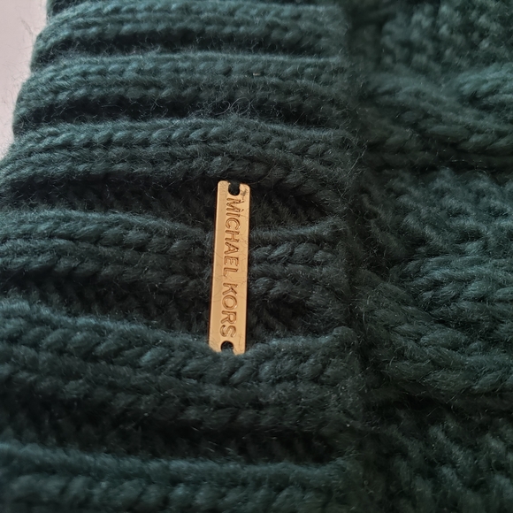 Michael Kors Teal Knit Pom-Pom Hat - Picture 3 of 6